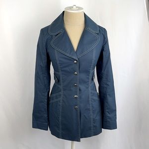 Smythe blazer jacket denim casual top stitching